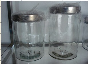 【生產(chǎn)批發(fā)玻璃密封儲物罐 廚房收納玻璃罐 玻璃蓋茶葉罐 大號】價格,廠家,圖片,其他玻璃包裝容器,徐州大華玻璃制品-